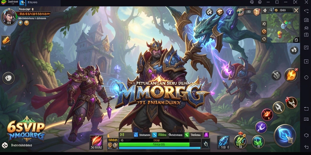 Tampilan gameplay mendebarkan di dunia MMORPG 6SVIP.