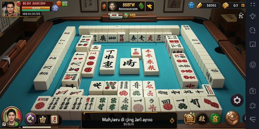 Tampilan permainan Mahjong yang seru di 888FW.