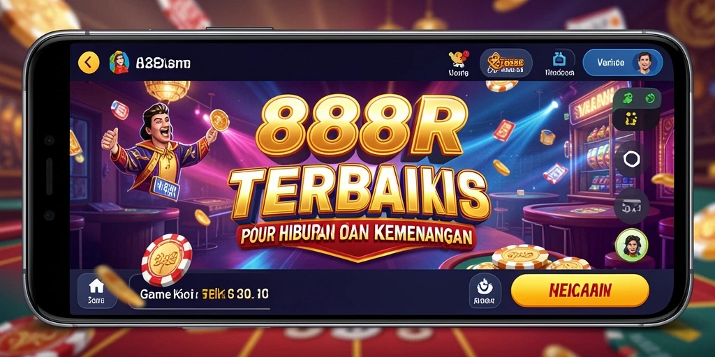 Gameplay menarik di aplikasi Kasino 888R dengan berbagai pilihan permainan.