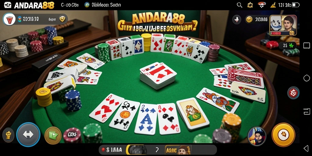Tampilan gameplay ANDARA88 yang menyenangkan dan interaktif saat memainkan Gaple.
