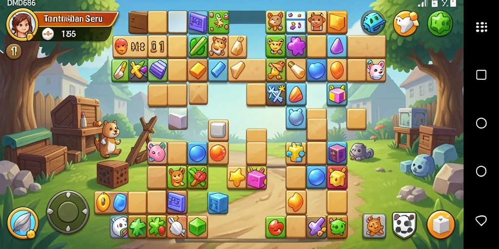 Screenshot DMD686 menampilkan gameplay menantang dari permainan Puzzle.