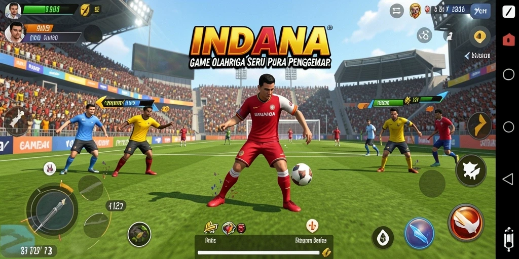 Tampilan seru gameplay INDAAA dalam berbagai cabang olahraga.