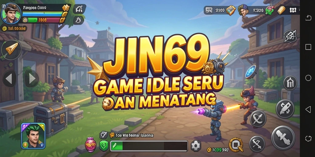 Tampilan gameplay Idle JIN69 yang mengasyikkan dan menarik.