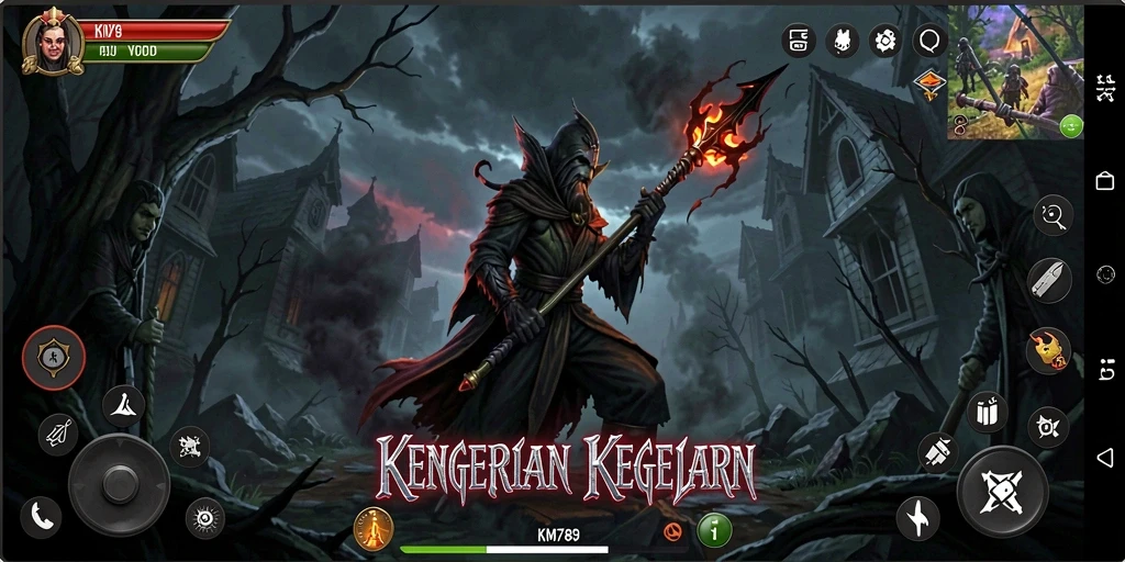 Gameplay KM789 yang menegangkan dalam suasana yang mencekam.