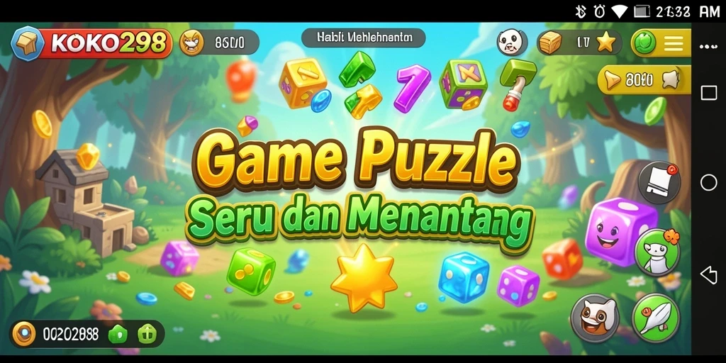 Screenshot gameplay KOKO288 menunjukkan level menantang yang menarik.