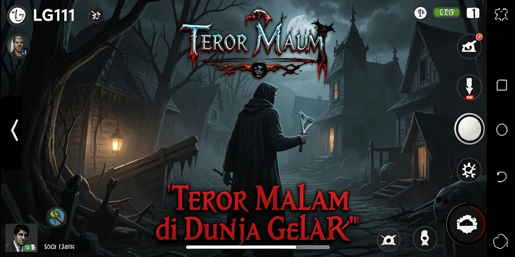 Screenshot menampilkan suasana mencekam dan karakter mengerikan dalam gameplay LG111.