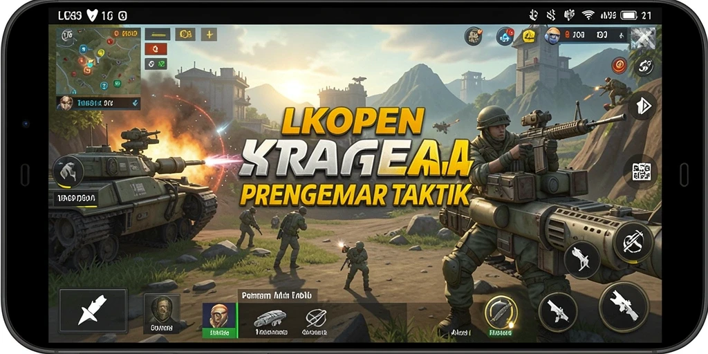Screenshot LKOPEN menampilkan pemain merencanakan strategi dengan karakter unik.