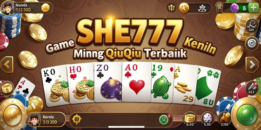 Tampilan menarik gameplay QiuQiu aplikasi SHE777.